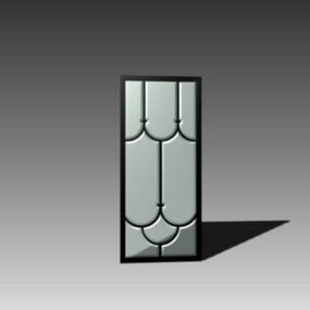Wkładka do szklanych drzwi w stylu artystycznym Model 3D
