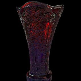 Modelo 3d de vaso de vidro de arte moderna