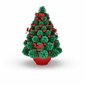 مدل سه بعدی تزیین درخت کریسمس مصنوعی