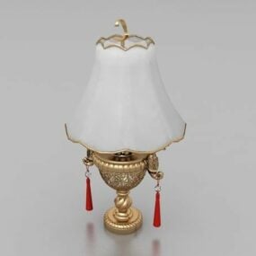Asiatisk vintage stil bordlampe 3d model