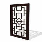 Asian Furniture Wood Window Panel