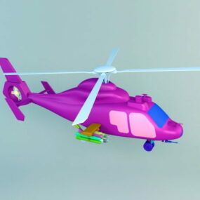 低聚攻击直升机3d模型