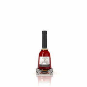 Chardonnay Cognac vinflaska 3d-modell