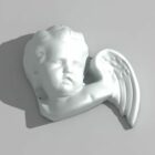 Western Baby Angel Head Statue