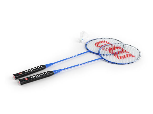 Två badmintonracketar