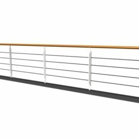 Balcony Steel Railing 3d model