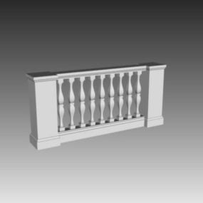 Baluster Rail System Structure 3d model