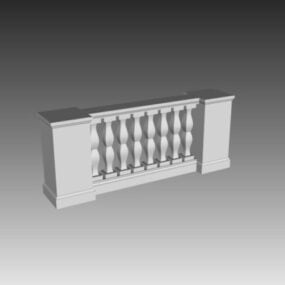 Balustrade Railing Structure 3d model