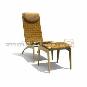 כסא טרקלין חיצוני בסגנון במבוק דגם תלת מימד