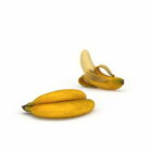 En la mesa de frutas de plátano