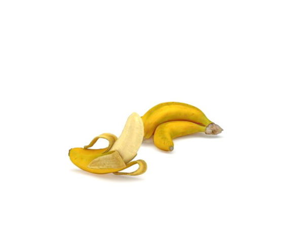 Banana Fruits And Peeled Banana Free 3d Model - .Max, .Vray - Open3dModel