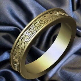 טבעת יהלום זהב דגם תלת מימד