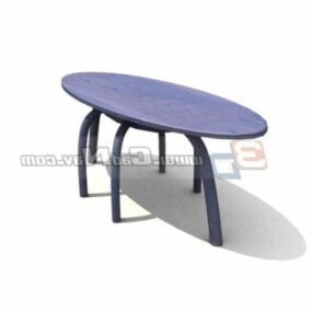 Oval Cocktail Table Furniture 3d model