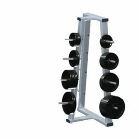 Barbell Plates Rack Gym Equipment 3d model