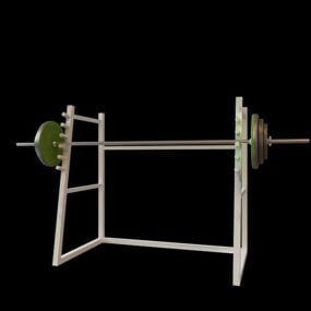 Gym Barbell With Deep Squat Stand 3d model