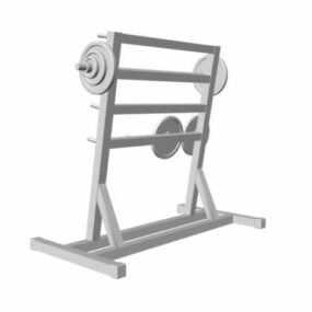 Barbell Gym Stand Equipment 3d model