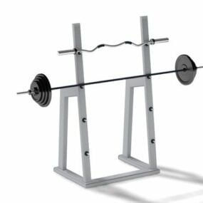 Gym Barbell Squat Rack 3d-modell