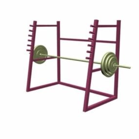 Gym Equipment Barbell Squat Rack 3d model