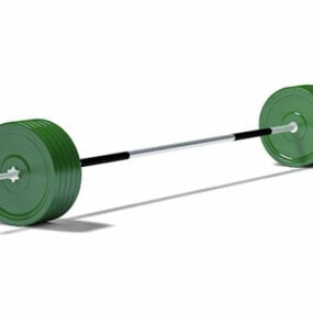 Gym Barbell With Weights 3d model