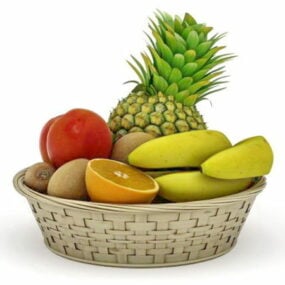 Basket Of Fruits 3d model