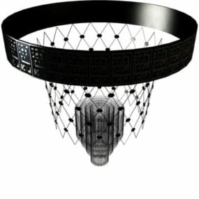 バスケットボールメタルネットシーリングライト3Dモデル