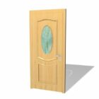 Diseño de puerta de madera de baño