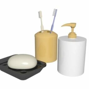 Toalettsaker til personlig bad 3d-modell