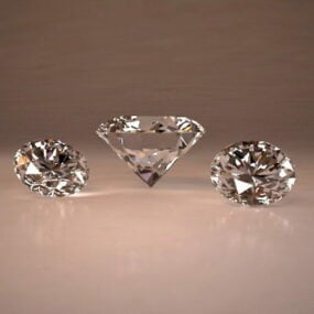 Trang sức Mô hình 3d Kim cương lấp lánh đẹp