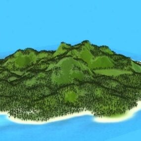 लैंडस्केप उष्णकटिबंधीय द्वीप 3डी मॉडल