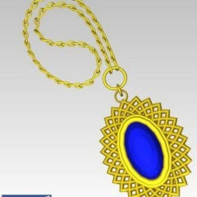 Beautiful Diamond Necklace Jewelry 3d model