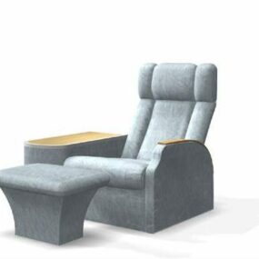 3д модель массажного кресла для парикмахерской оттоманка
