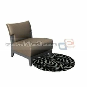 Modelo 3d de móveis para sofá e cadeira de quarto