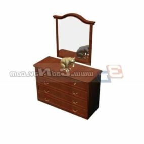 Bedroom Furniture Wooden Dressing Table 3d model