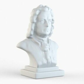 Beethoven Bust Sculpture Statue 3d-modell