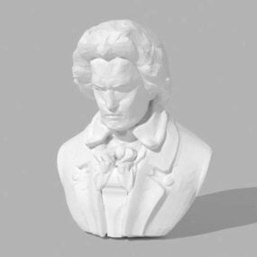 Famous Beethoven Statue 3d model