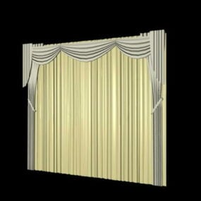 Home Beige Curtain Valance 3d model