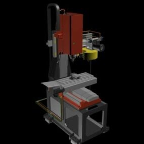 Modelo 3d de máquina de perfuração de moinho de bancada industrial