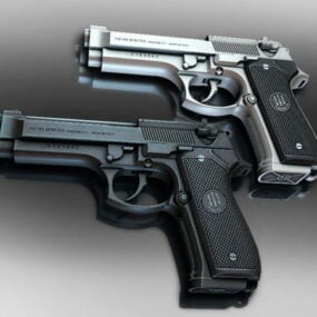 Beretta Pistol Gun 3d model