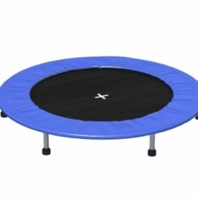 Modelo 3d de trampolim redondo ao ar livre