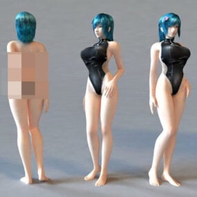 Bikini scène meisje 3D-model
