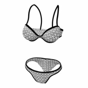 Bikini Alusvaatteet Naisten Vaatteet 3D-malli