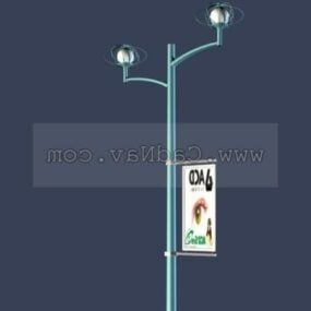 Billboard Advertising Street Lamp 3d model