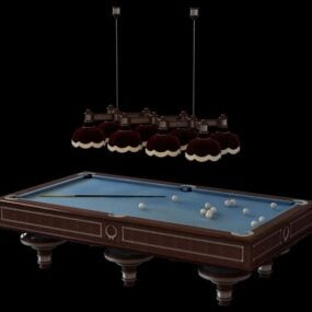 Billiard Table With Lighting System 3d model