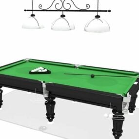 Billiards Table With Acessories 3d model