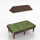 Billiards Wood Table With Lights