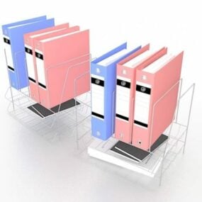 Office Binder Storage Racks 3d model