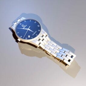Ανδρικό ρολόι ατσάλινο 3d μοντέλο