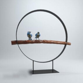 Modern design vogeldecoraties 3D-model