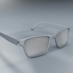 Óculos Geek Pretos Modelo 3d