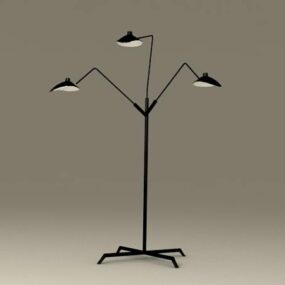 Inicio Lámpara de mesa de hierro negro modelo 3d
